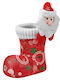 XMASfest Christmas Fabric Figure Boot Red 11x11x7cm Christmas