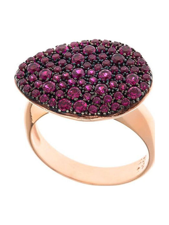 Arteon Ring with Zircon made of Silver Gold Plated