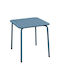 Brio Outdoor Dinner Metal Table Sandy Blue 70x70x73cm