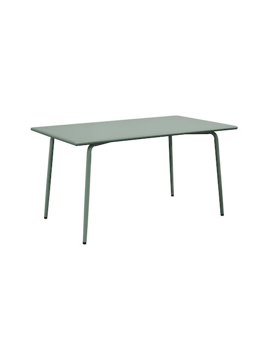 Метално Маса Външно Пространство Brio Санди Грийн 140x80x73бр