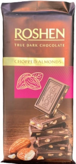 Roshen Chocolate Dark almond 85gr