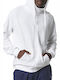 Sweatshirt Fleece with Hood White