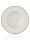 By Bone Effect Plate Soup made of Porcelain White with Diameter 27cm 6pcs