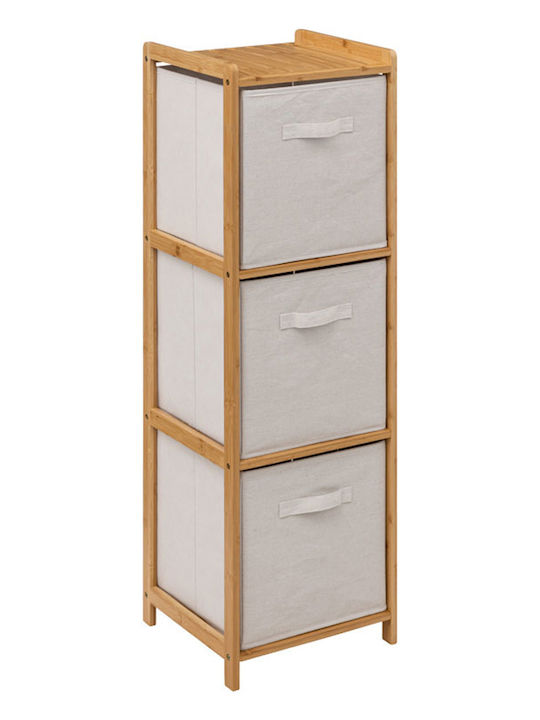 Pakketo Küchengestell Holz in Weiß Farbe 33x35x109.5cm 199-000526
