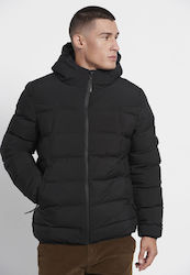 Funky Buddha Men's Winter Puffer Jacket Black