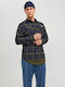 Jack & Jones Men's Shirt Long Sleeve Flannel Checked Green