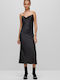 Hugo Boss Midi Dress Satin Black