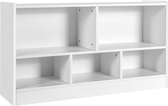Bibliotecă pardoseală Lemn Alb 111x30x61.5cm