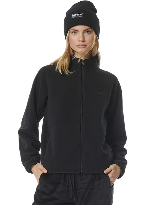 Body Action Women's Fleece Cardigan Black