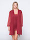Luna Winter Women's Robe Red Micro Touch