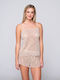 Luna with Spaghetti Strap Beige Tricou pentru femei