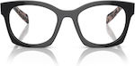 Prada Weiblich Brillenrahmen Schwarz PRA05V 13P1O1