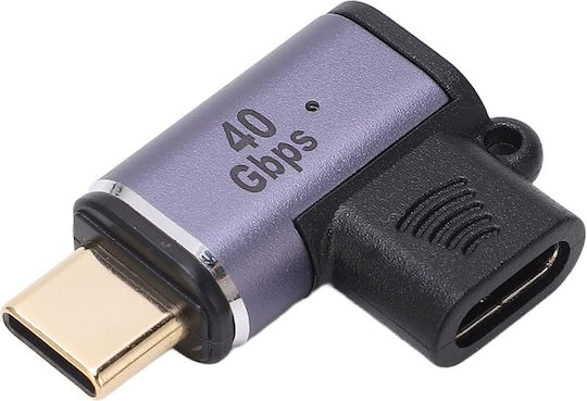Powertech Konverter USB-C männlich zu USB-C weiblich Gray 1Stück PTH-107