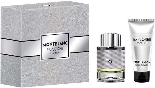 MontBlanc Exporer Platinum Men's Set with Eau de Parfum 2pcs