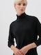 Bill Cost Women's Long Sleeve Pullover Turtleneck Black