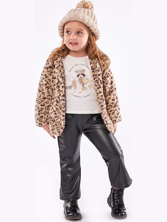 Evita Kids Clothing Set with Pants and Coat White 3 Pieces