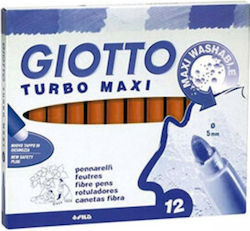 Giotto Turbo Maxi Brown Drawing Markers 5mm Thi...
