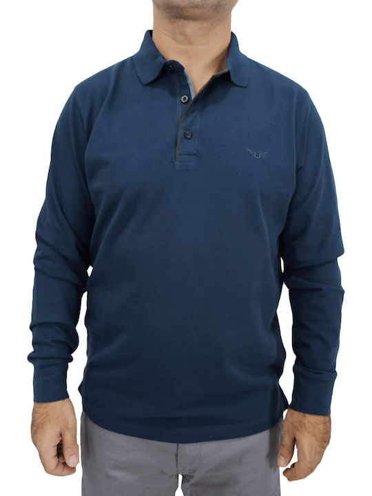 Side Effect Polo Blouse Petrol Blue