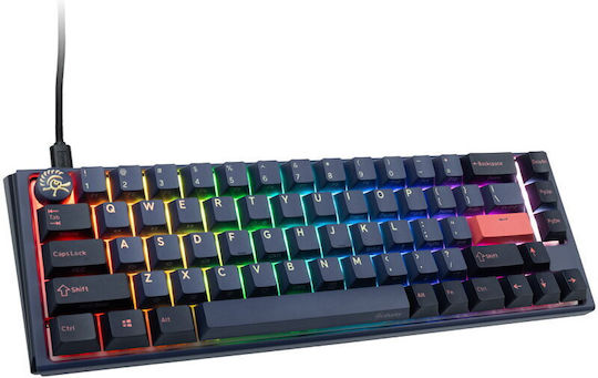 Ducky Wired One 3 Cosmic Sf Gaming Mechanical Keyboard 65% with Cherry MX Silent Red switches and RGB lighting (English US)