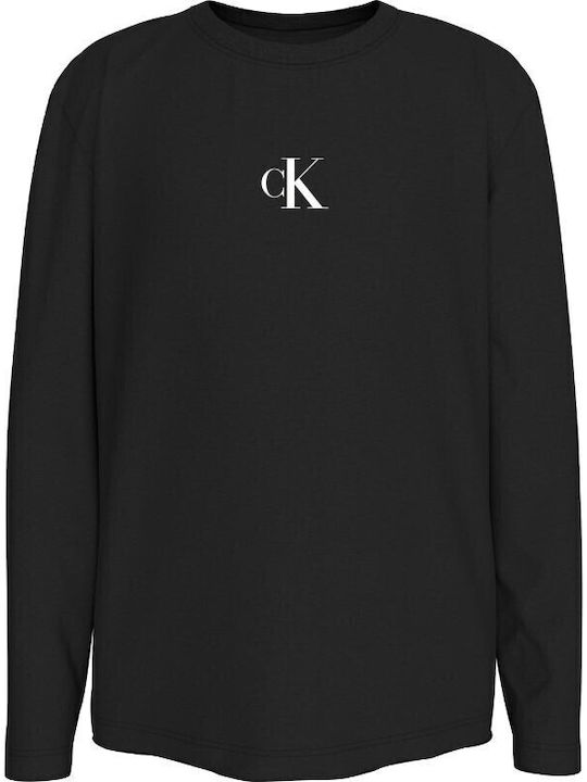 Παιδική Μπλούζα Μακρυμάνικη Μαύρη Logo Ls
