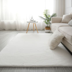 Beauty Home Modern Bedroom Rugs Set White 9640-ΣΕΤ 3pcs