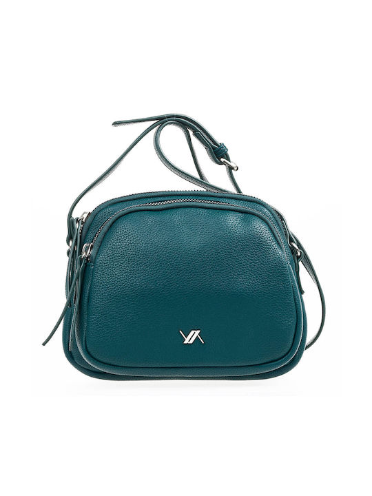 Verde Din piele Geantă de damă Crossbody Albastru Petrol