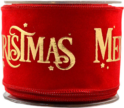 Kappa Decor Merry Christmas Christmas Ribbon Red 900x6cm 1pc