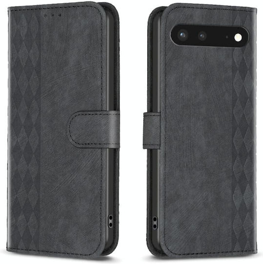 Plaid Embossed Wallet Μαύρο (Google Pixel 7)