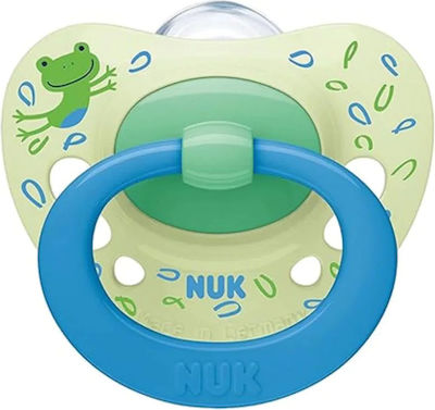 Nuk Orthodontic Pacifier Silicone Signature Frog Green - Blue for 18-36 months 1pcs