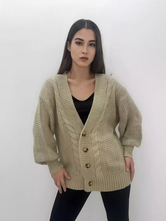 Volumex Jachetă de damă tricotată în Bej Culoare