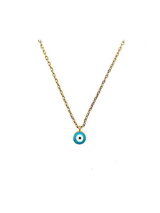 Antwnakakis Necklace Eye from Gold Plated Silver