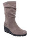 Imac Anatomic Leather Women's Boots with Zipper Brown