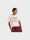 Reebok Women's Athletic Blouse Short Sleeve Pink