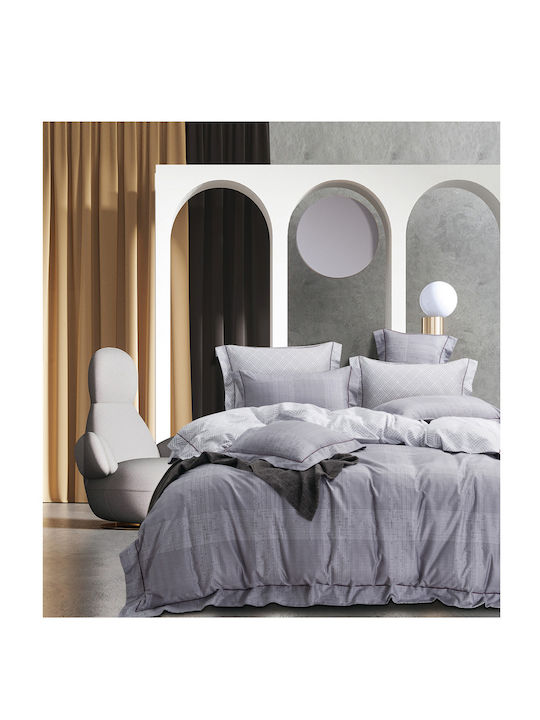 Mc Decor Σετ Σεντόνια Υπέρδιπλα 240x270εκ. Dark Grey (4τμχ)
