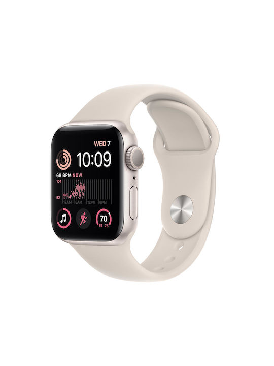 Apple Watch SE 2023 40mm mit Pulsmesser (Starlight with Starlight Sport Band (M/L))