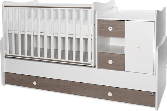 Lorelli Πολυμορφική Κούνια Minimax White/Coffee με Συρτάρι