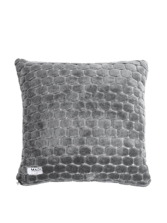 Madi Διακοσμητική Μαξιλαροθήκη Entries Grey 45x45εκ.