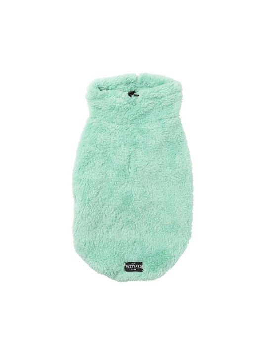 Fuzzyard Turtle Teddy Strickpullover Hund in Türkis Farbe S 36cm.