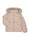 Kids' Quilted Jacket with Hood Beige ESSENTIAL DOWN