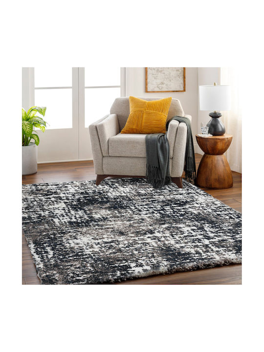 Saray Home Moroccan Rug Rectangular Shaggy Grey