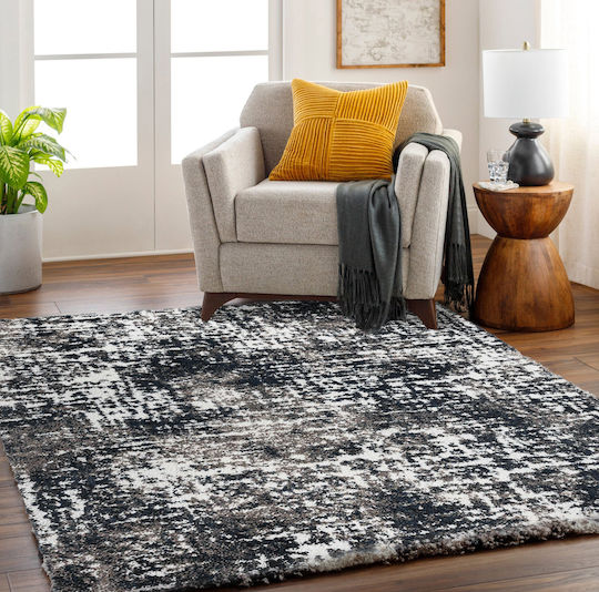Saray Home Moroccan Rug Rectangular Shaggy Gray