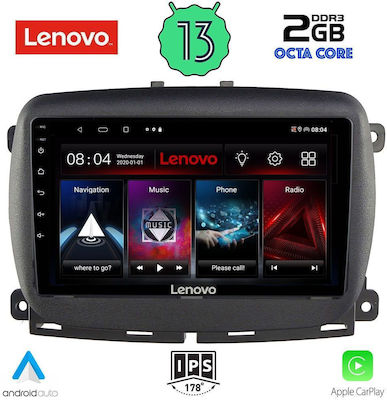 Lenovo Ηχοσύστημα Αυτοκινήτου για Fiat 500 (Bluetooth/USB/WiFi/GPS) με Οθόνη Αφής 9"