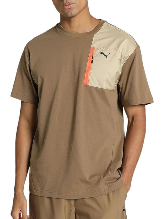 PUMA Open Road Short Sleeve T-shirt Brown