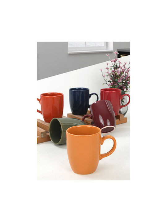 Ceramic Cup Multicolour 300ml 6pcs