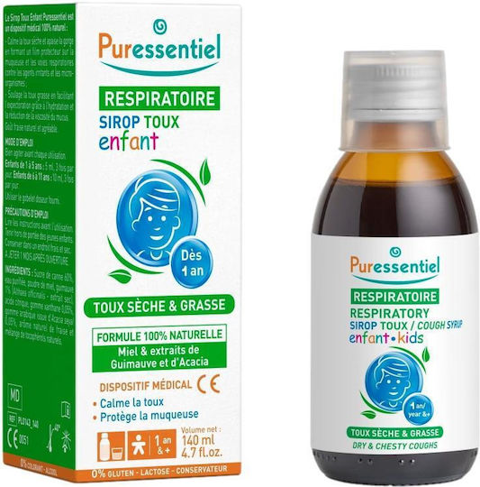 Puressentiel Сироп за Деца за Сух и Продуктивен Кашлица 140ml