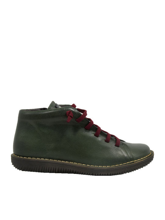 Chacal Leather Women's Ankle Boots Oil Green