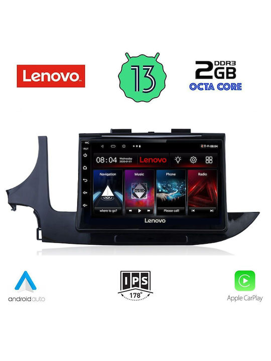 Lenovo Ηχοσύστημα Αυτοκινήτου για Opel Mokka 2016-2021 (Bluetooth/USB/WiFi/GPS/Apple-Carplay/Android-Auto) με Οθόνη Αφής 9"
