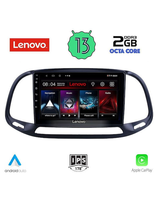 Lenovo Ηχοσύστημα Αυτοκινήτου για Opel Combo Fiat Doblo 2015-2018 (Bluetooth/USB/WiFi/GPS/Apple-Carplay/Android-Auto) με Οθόνη Αφής 9"