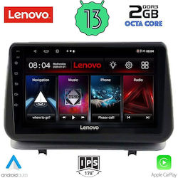 Lenovo Car-Audiosystem für Renault Clio 2005-2011 (Bluetooth/USB/WiFi/GPS/Apple-Carplay/Android-Auto) mit Touchscreen 9"