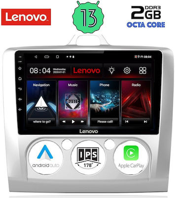 Lenovo Ηχοσύστημα Αυτοκινήτου για Ford Focus 2005-2012 με A/C (Bluetooth/USB/WiFi/GPS/Apple-Carplay/Android-Auto) με Οθόνη Αφής 9"
